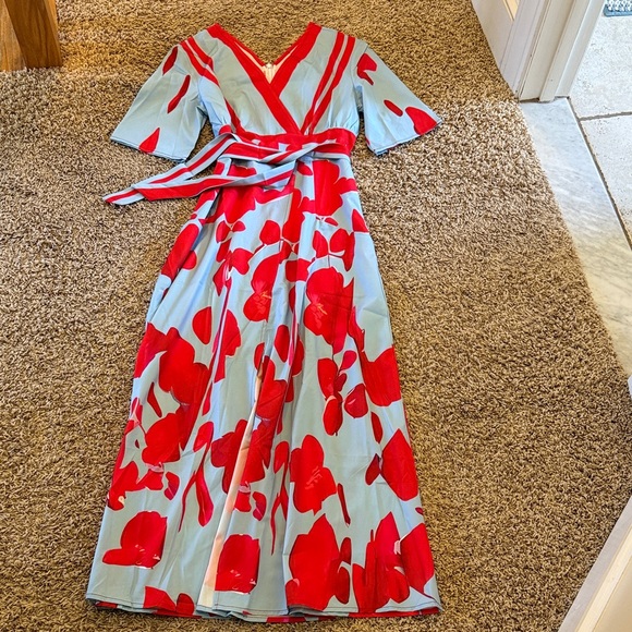 Elegant Lucas & Grace Ayana Floral Wrap Style Maxi Dress - Picture 3 of 8